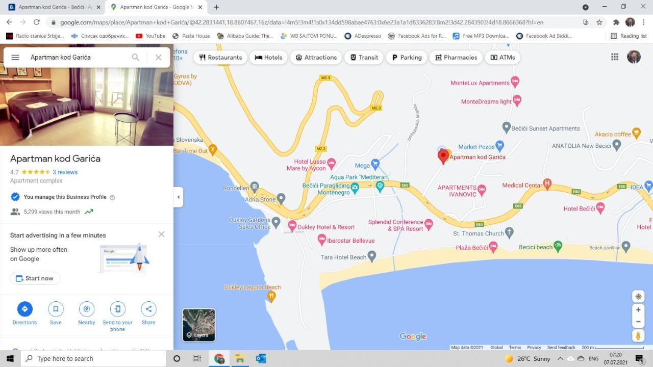 Bella Budva Apartment Bečići Екстериор снимка